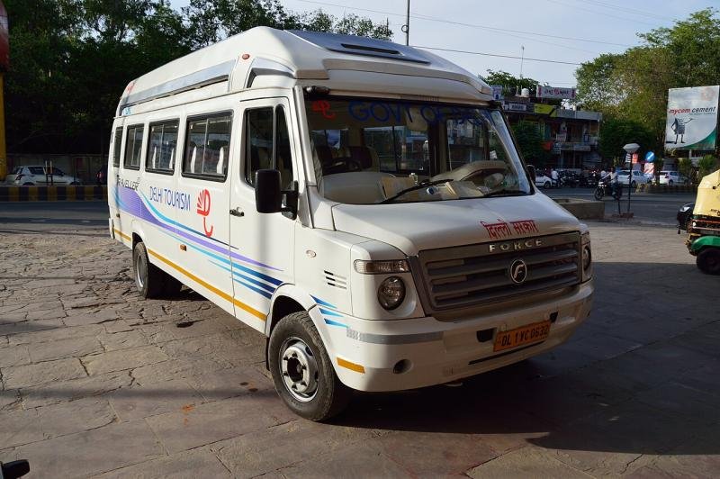 Tempo Traveller 17 Seater, up to 17 seats, for hire in Vrindavan